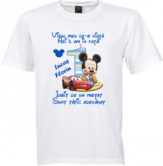 Primul moț cu stil! Tricou cu Mickey personalizat [4]