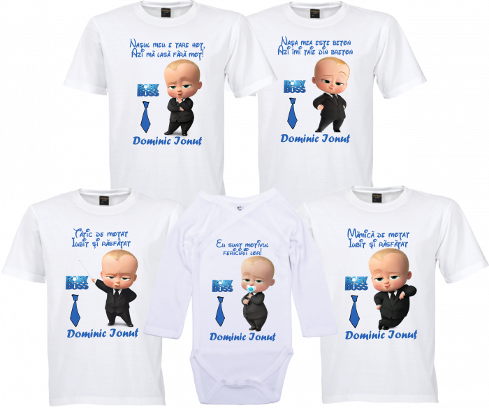 Primul Moț cu Stil – Tricouri Baby Boss Personalizate [1]