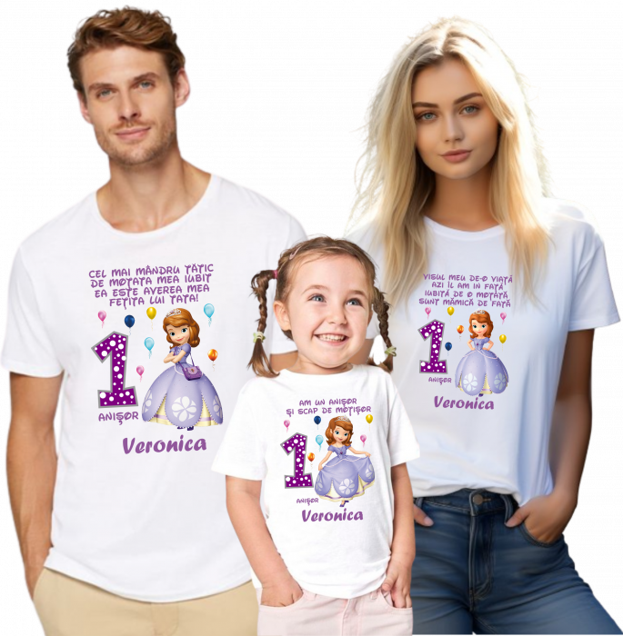 Tricouri Aniversare Personalizate – Prințesa Sofia [2]