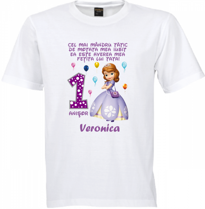 Tricouri Aniversare Personalizate – Prințesa Sofia [3]