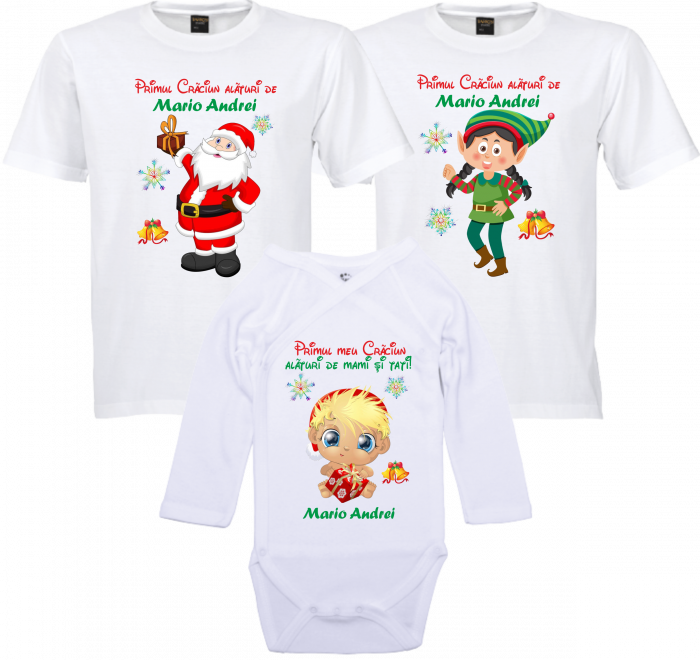Tricouri Asortate pentru parinti si copii la Crăciun [1]