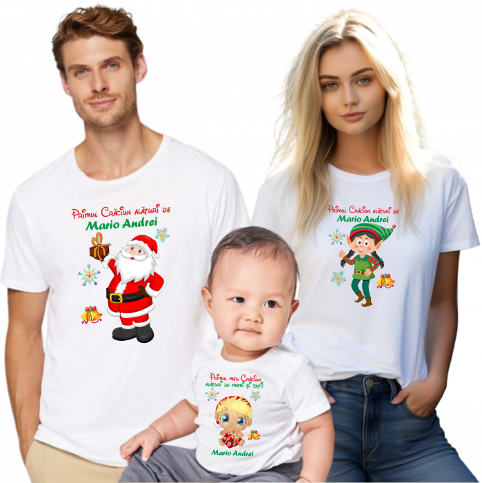 Tricouri Asortate pentru parinti si copii la Crăciun [2]