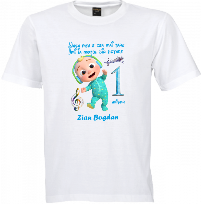 Tricouri Personalizate  cu Cocomelon pentru petrecerea de moț [4]