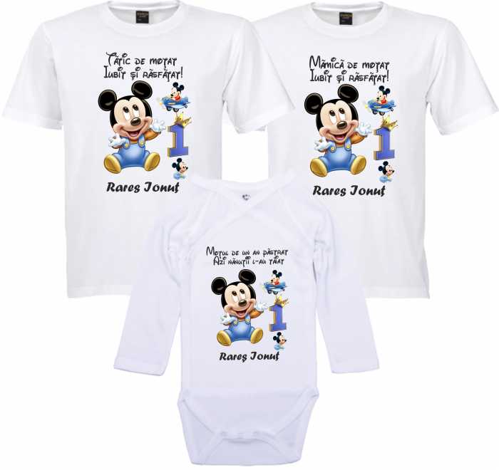 Tricouri Personalizate  cu Mickey Mouse pentru Petrecerea de Moț.  [1]