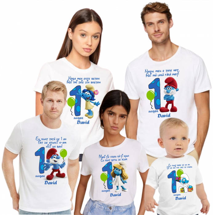 Tricouri Personalizate pentru moț cu tematica Ștrumfi [2]