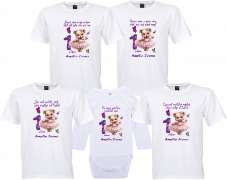 Model Ursuleți - Aniversări Speciale cu Tricouri Personalizate cu Ursuleți