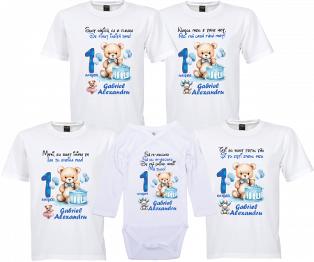 Model Ursuleți - Cadoul Perfect: Tricou Personalizat cu Ursuleți