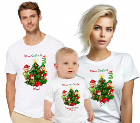 Magia Crăciunului în Familie pe Tricouri [1]