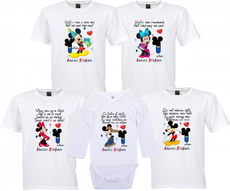 Model Mickey și Minnie Mouse - Moț de Poveste cu Tricourile Noastre Speciale