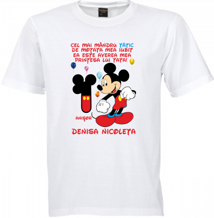 Moțul vesel cu Mickey - Tricou personalizat pentru micuțul tău [2]