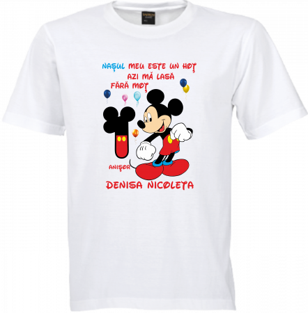 Moțul vesel cu Mickey - Tricou personalizat pentru micuțul tău [5]