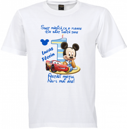 Primul moț cu stil! Tricou cu Mickey personalizat [2]