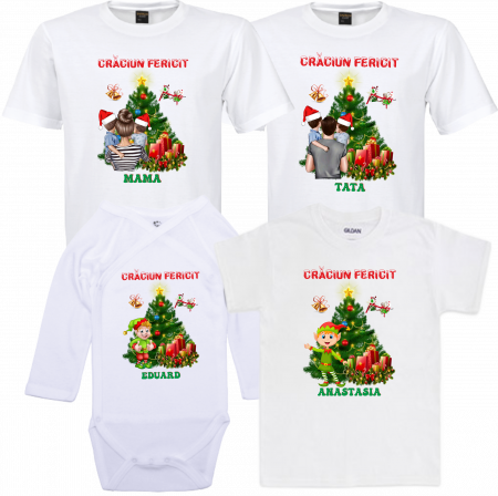 Tricouri de Crăciun - Sărbători în Familie: Crăciun vesel cu Copii