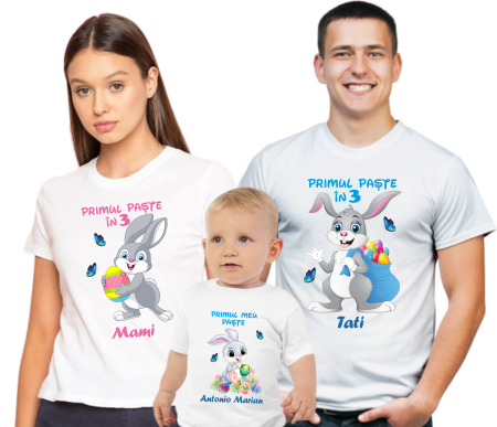 Tricou Paște Fericit – Model Creștin Elegant 100% Bumbac [1]