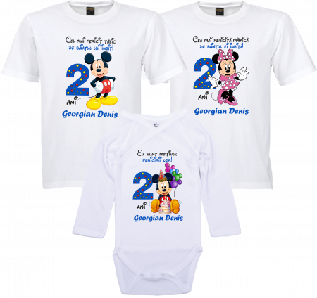 Tricouri aniversare - Tricouri aniversare – Mickey aduce veselia