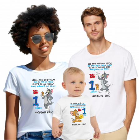 Tricouri Aniversare pentru Toată Familia cu Tom și Jerry [1]