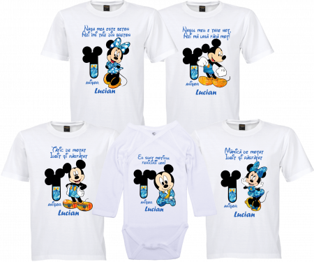 Model Mickey și Minnie Mouse - Tricouri cu Mickey și Minnie pentru un moț de poveste