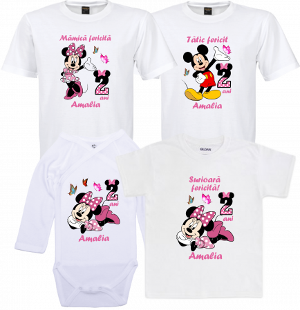 Tricouri aniversare - Tricouri cu Minnie Mouse pentru Distracție Continuă