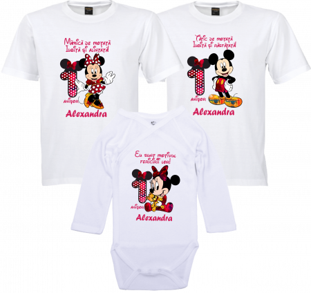 Model Mickey și Minnie Mouse - Tricouri cu Minnie – Un moț de neuitat pentru micuța ta prințesă