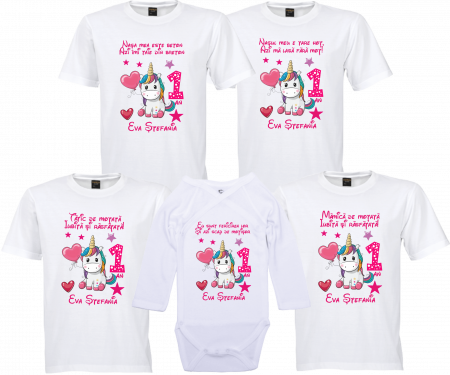 Model Unicorn - Tricouri fermecătoare cu Baby Unicorn pentru petrecerea de moț