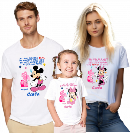 Tricouri personalizate cu Mickey Mouse pentru Fetițe Fericite [1]