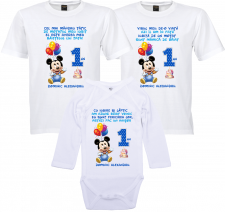 Model Mickey și Minnie Mouse - Tricouri Personalizate  cu Mickey Mouse pentru Micuții Aventurieri