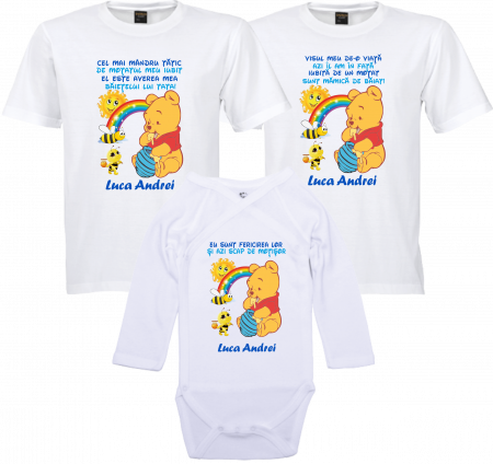 Model Winnie The Pooh - Tricouri personalizate cu Winnie the Pooh pentru o petrecere cu stil