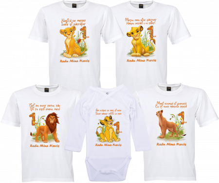 Model Simba Lion King -  Tricouri Personalizate Simba pentru Petrecerea de Moț