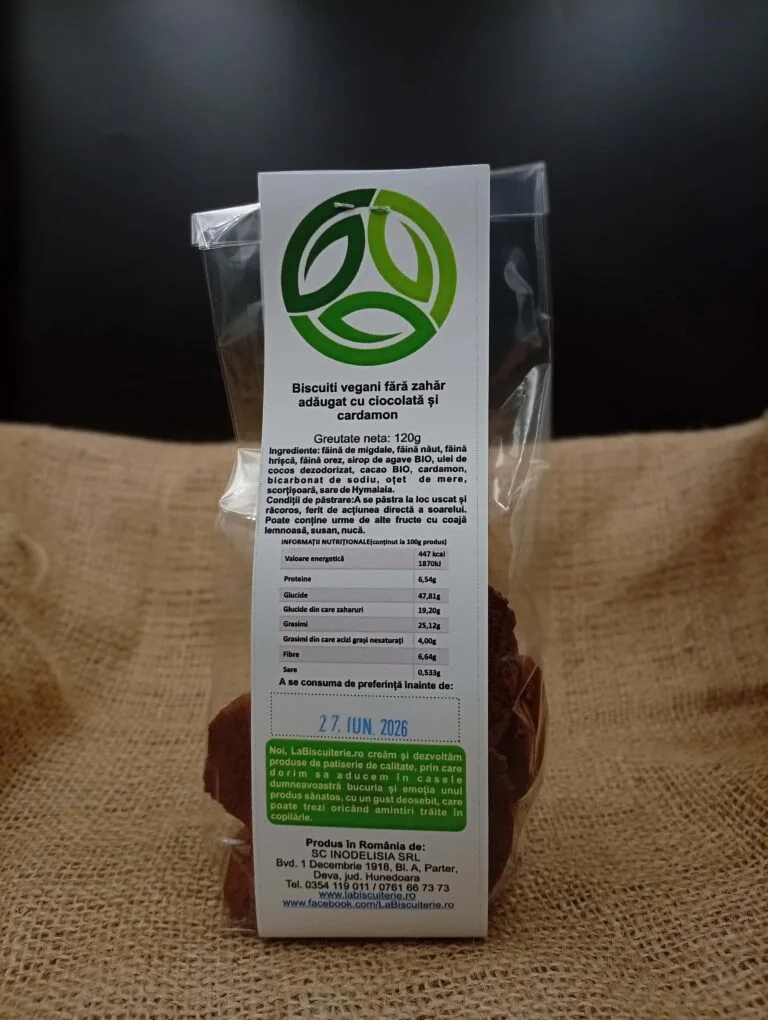 Biscuiți Vegani cu Ciocolată și Cardamom | 120g [2]