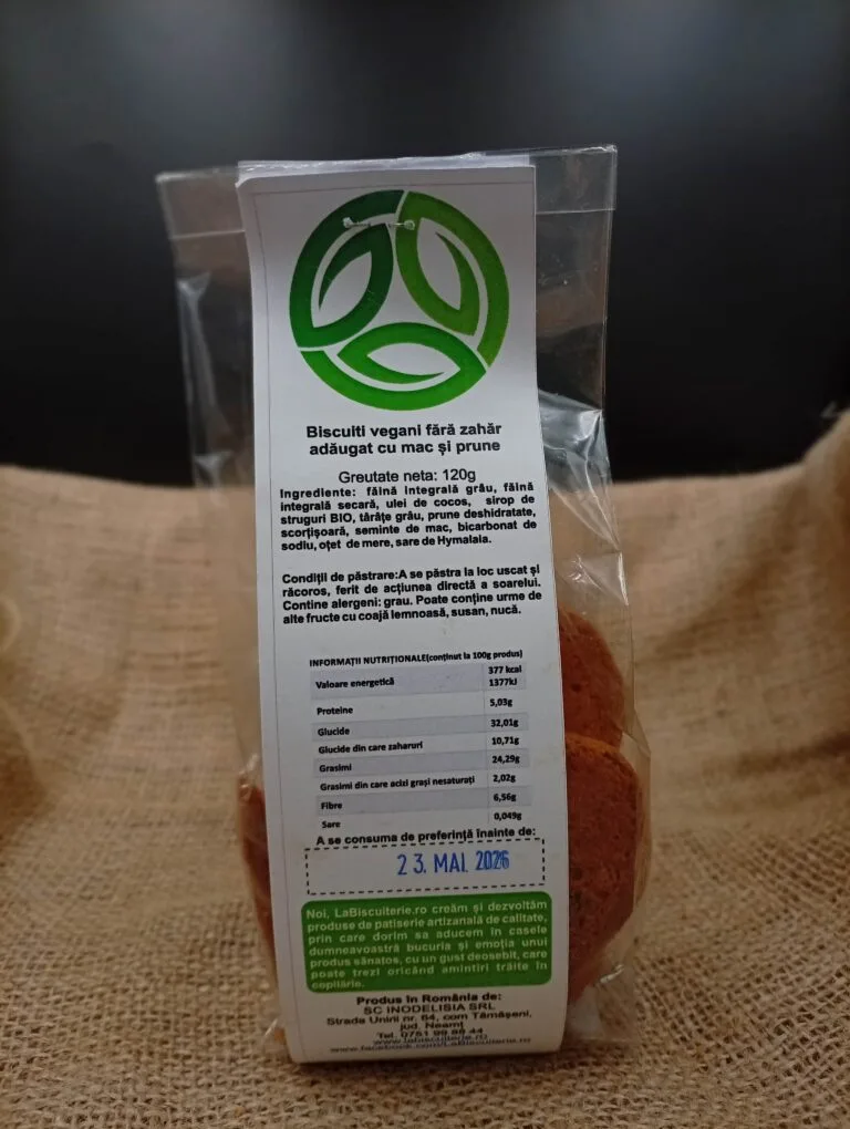 Biscuiți Vegani cu Mac și Prune | 120g [2]
