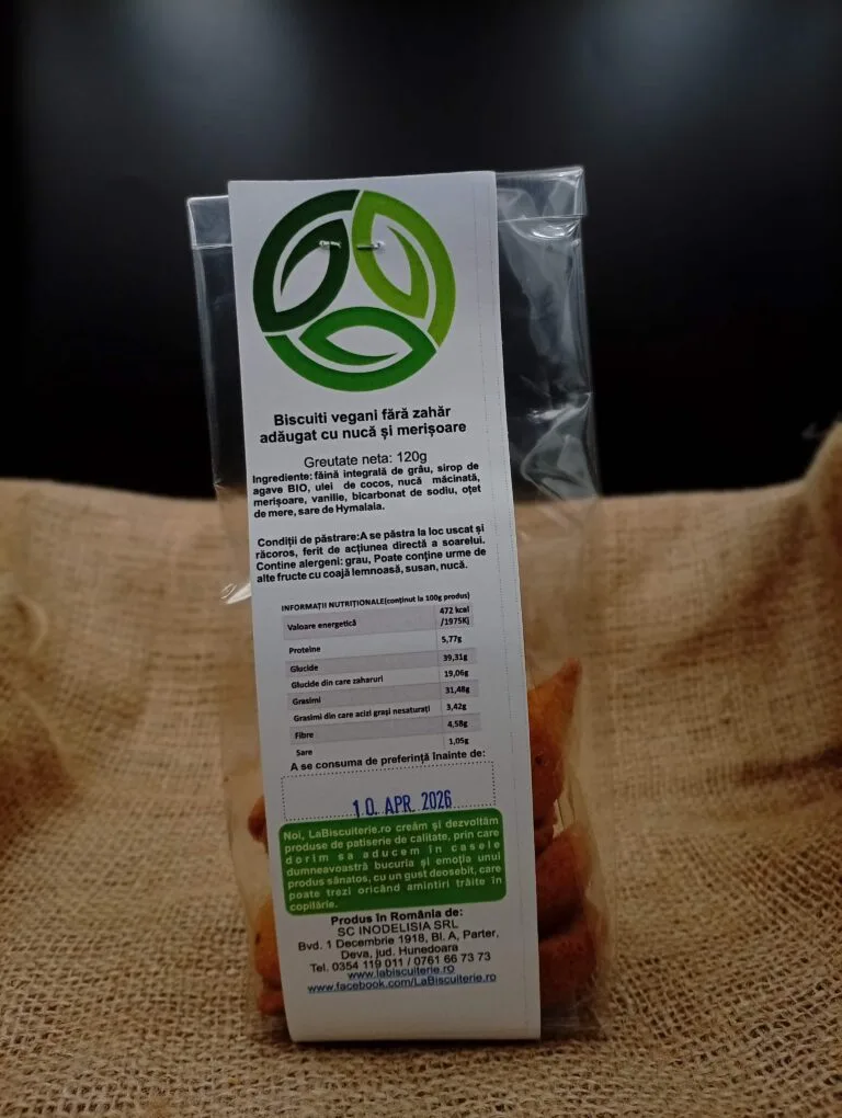 Biscuiti Vegani cu Nucă și Merișoare | 120g [2]