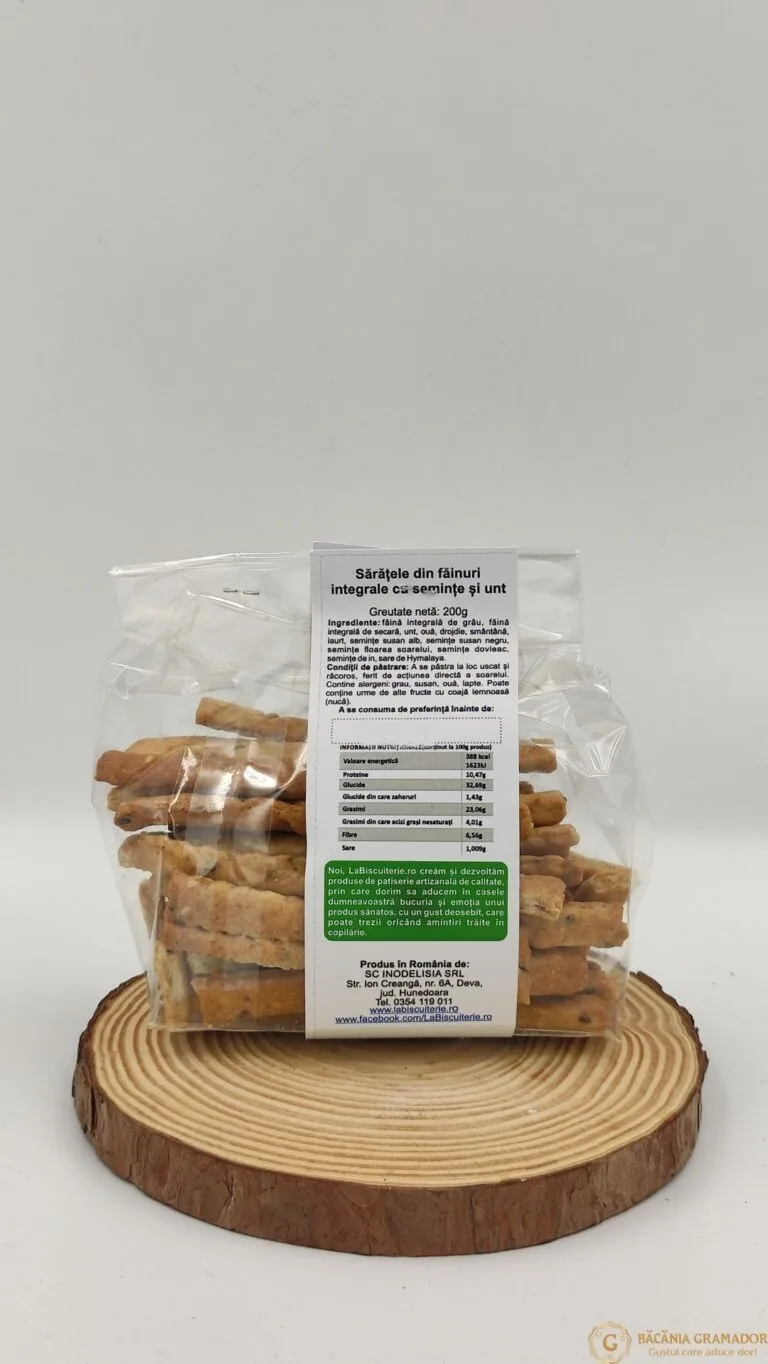 Sărățele Integrale cu Unt și Semințe | 190g [2]