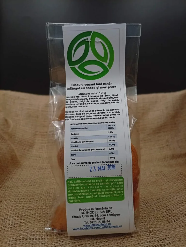 Biscuiti Vegani cu Cocos și Merișoare | 120g [1]