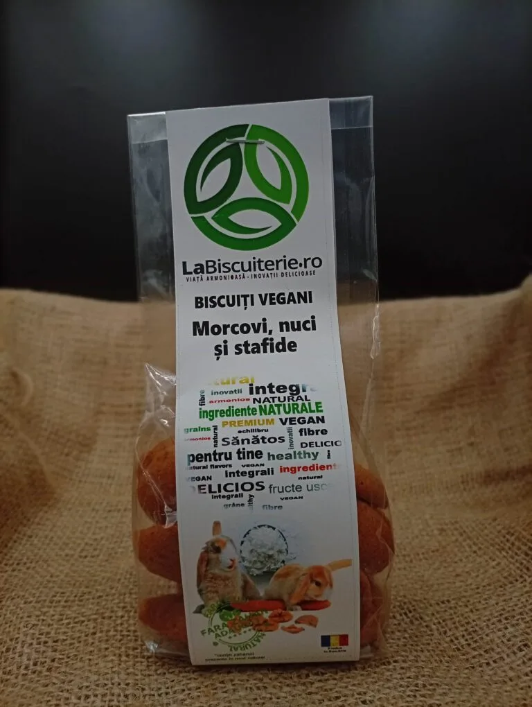 Pâine si patiserie - Biscuiți Vegani cu Morcovi, Nuci și Stafide | 120g
