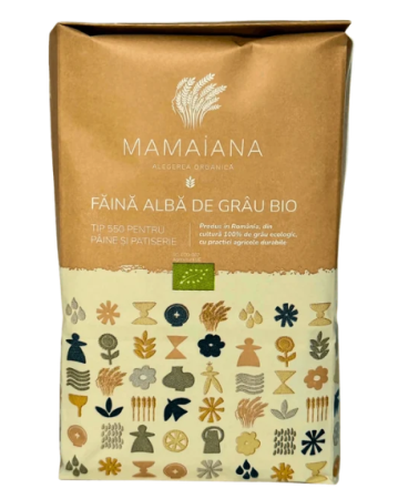 Produse - Făină albă de grâu bio tip 550 1Kg
