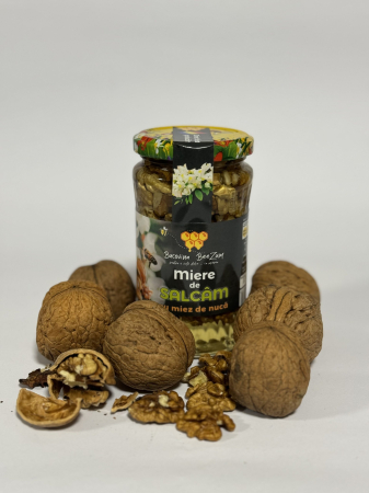 Miere - Miere salcam cu miez de nuca 500g