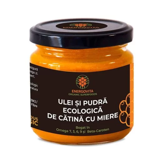 Produse - Ulei si pudra ecologica de catina cu miere-220 g