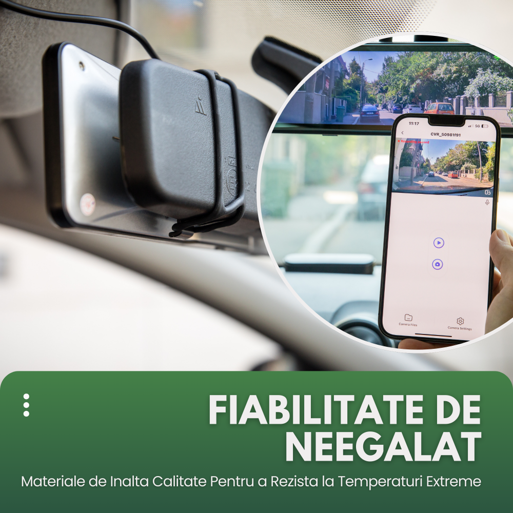 Camera de bord auto(fata+spate) 4k,  ecran tactil de 12”,  wifi, GPS, Video Recorder [7]