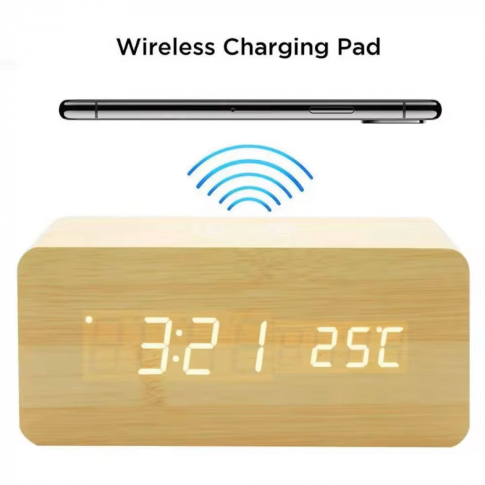 Ceas cu termometru si functie de incarcare wireless smartphone [5]