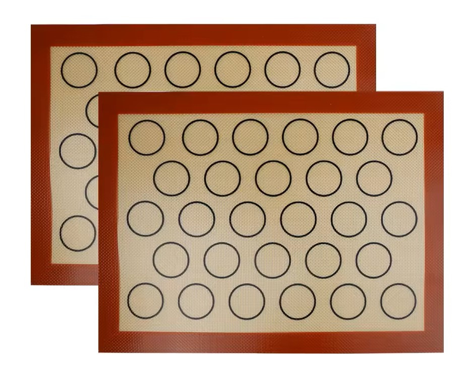 Set de Covoare de silicon pentru copt, 42x30 cm, reutilizabil, maro [1]