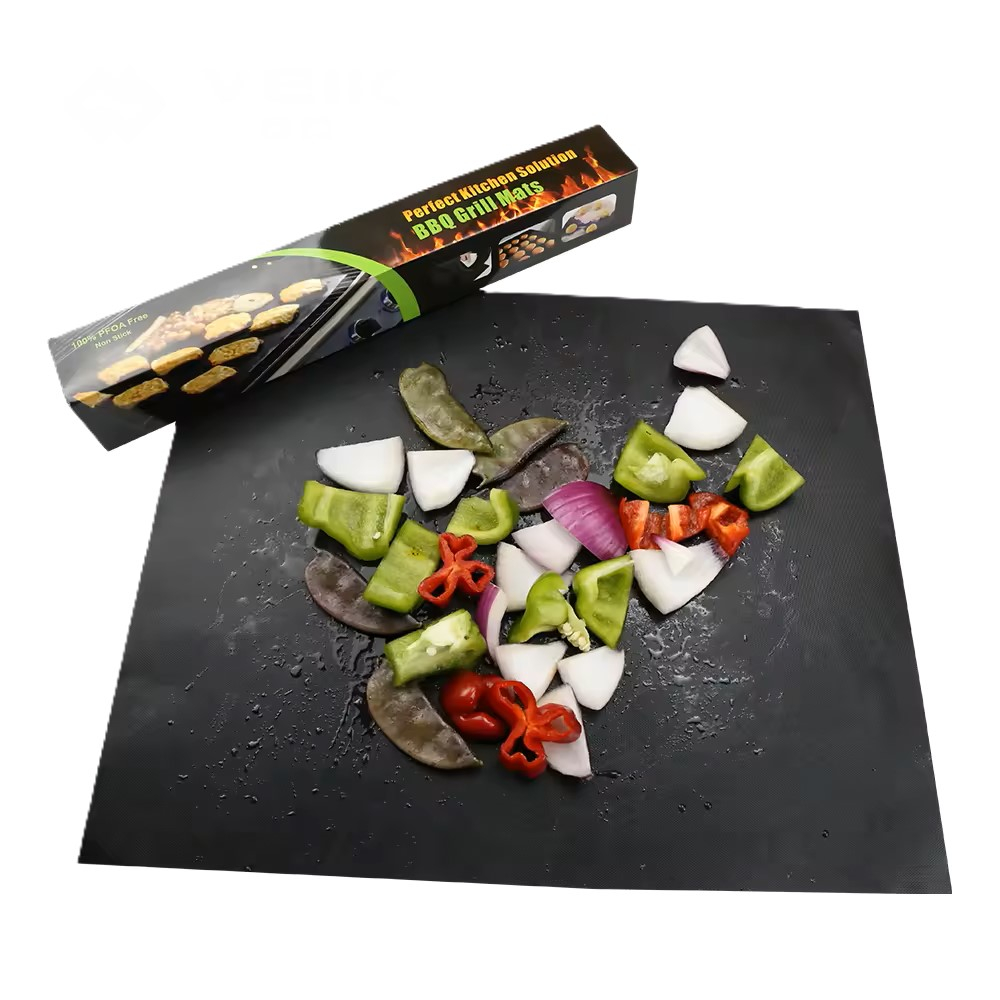 Set folii teflon pentru Grill, profesionala, 40x32 cm, antiaderenta, folosinta indelungata, neagra [2]