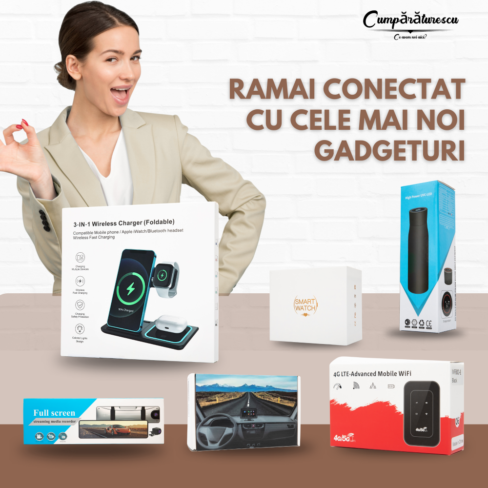 Stația de încărcare wireless 3 în 1 pentru Smartphone-uri, Apple Watch, AirPods [10]