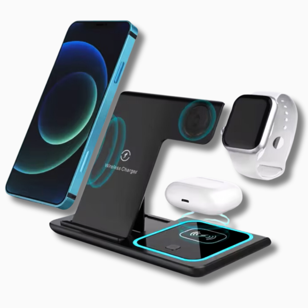 Stația de încărcare wireless 3 în 1 pentru Smartphone-uri, Apple Watch, AirPods [1]
