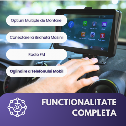 Car play wireless 7 ” cu camera marsarier si control vocal [3]