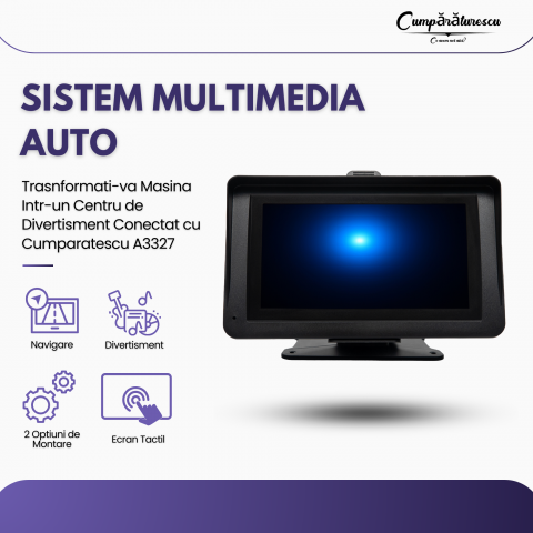 Car play wireless 7 ” cu camera marsarier si control vocal [1]