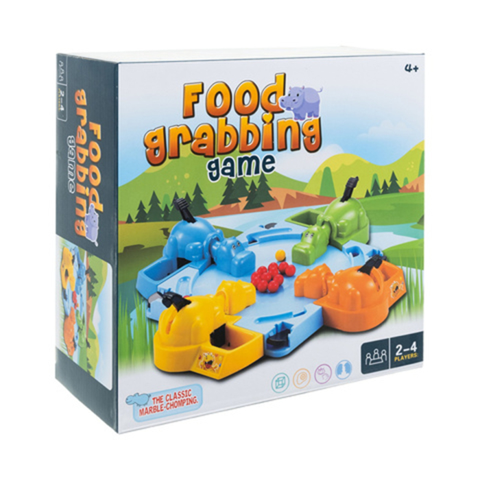 Joc de societate „Hipopotamii flămânzi” – Food Grabbing Game, joc interactiv de îndemânare pentru copii [2]