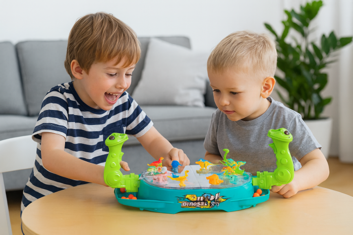 Joc interactiv – Bătălia Dinozaurilor, joc de societate cu figurine și bile lansatoare, KRUZEL [9]