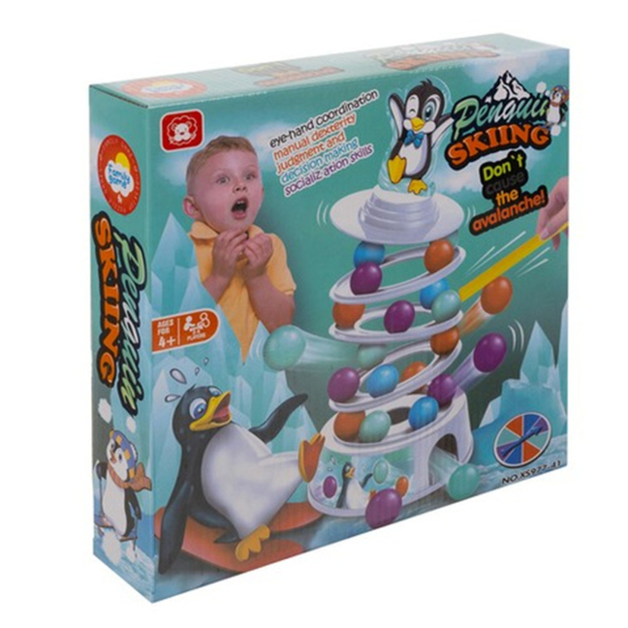 Joc interactiv KRUZZEL – Penguin Skiing Tower, joc de echilibru și îndemânare pentru copii [2]