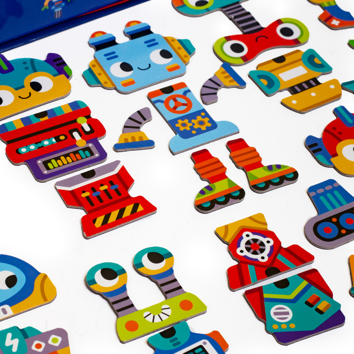 Joc magnetic Funny Robots cu planșă – roboți amuzanți | Roter Käfer | copii 3–6 ani [4]