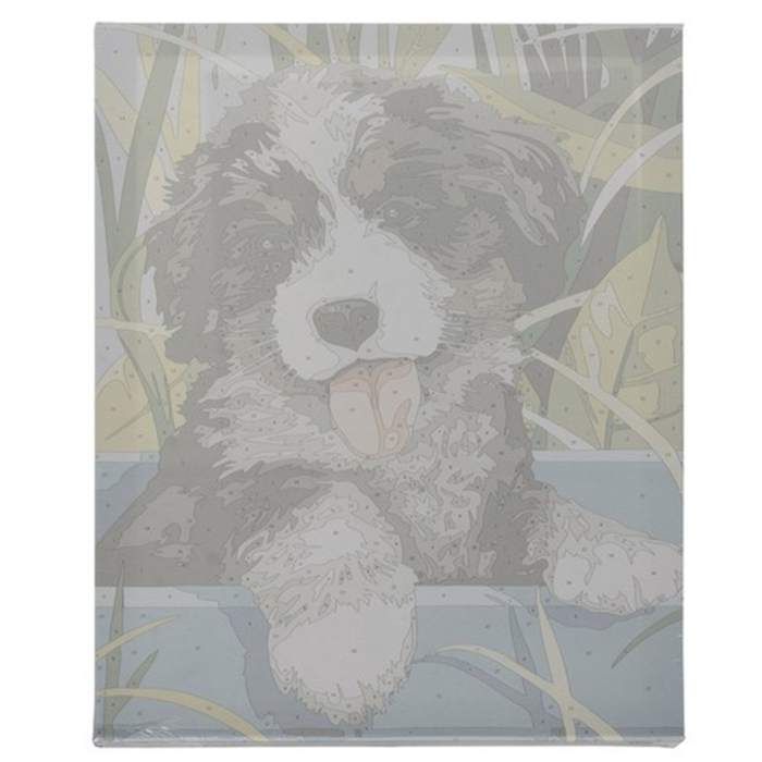 Pictură după numere 40×50 cm – Căţeluş în natură (set complet) [4]